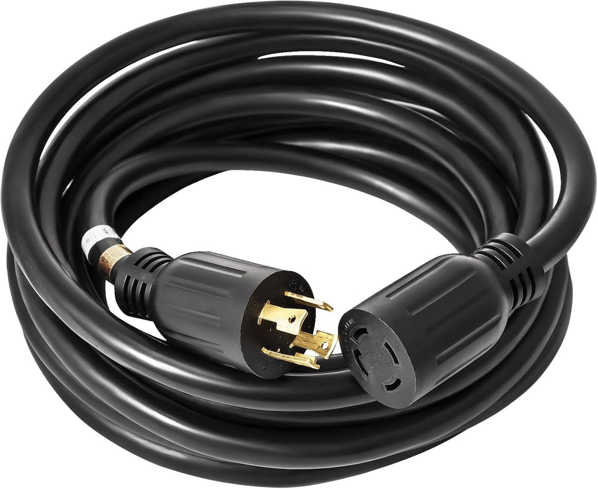 50Ft 30 Amp 4 Wire 10 Gauge 125V 250V Twist Lock Connectors Generator Extension Cord U4945