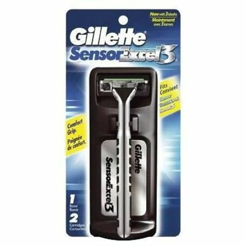 Sensor Excel Razor + 3 Razor Blade Refills, Twin Razor Blades G8240