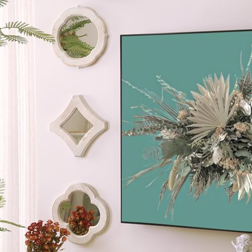 Distressed White Small Wall Mirror A39210