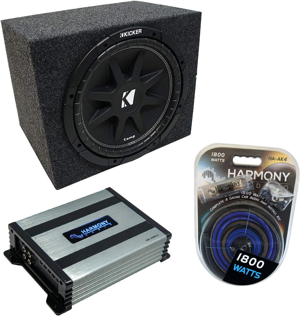 Sealed Single 12 Sub Box Enclosure & Amp Q239898