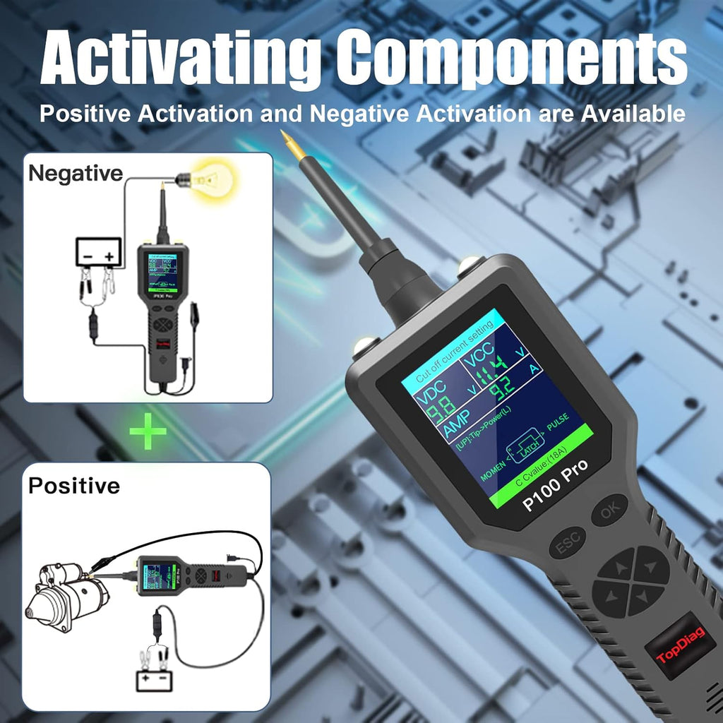 Automotive Circuit Tester with Multimeter and 20FT Cable for 12V 24V J253