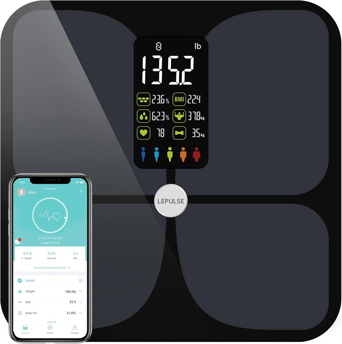 Body Weight and Fat Scale D753