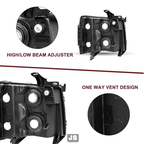 Pair Halogen Headlight Assembly for 2007-2013 Chevy Silverado 1500 2500 3500 HD O765081