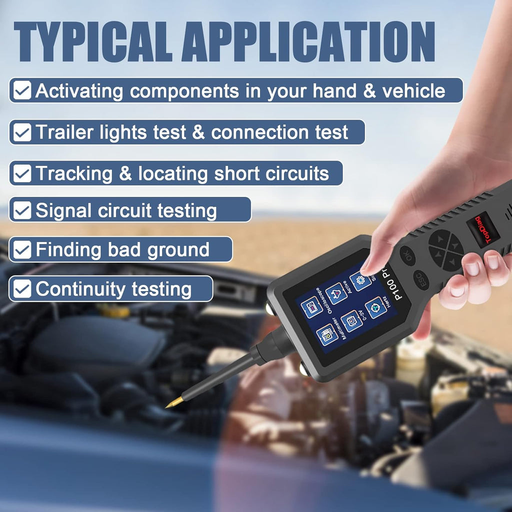 Automotive Circuit Tester with Multimeter and 20FT Cable for 12V 24V J253