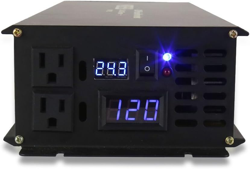 2500W Pure Sine Wave Power Inverter 24V DC to 120V AC N939037