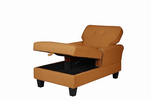 Green Corduroy Upholstered Chaise Lounge Sleeper Sofa Bed Chair N57173
