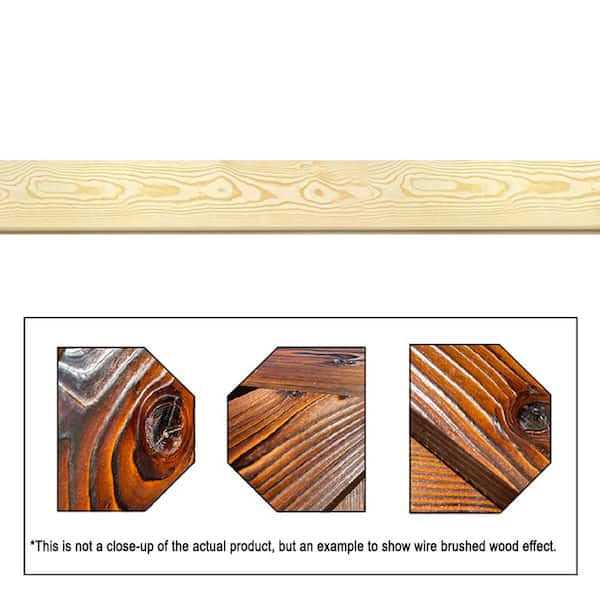 3/4 in. x 8 in. x 7 ft. Wire Brushed Knotty Pine Tongue and Groove Siding Board F7528