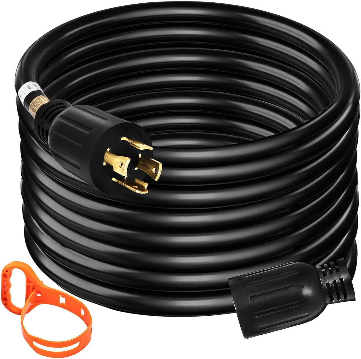 50Ft 30 Amp 4 Wire 10 Gauge 125V 250V Twist Lock Connectors Generator Extension Cord U4945