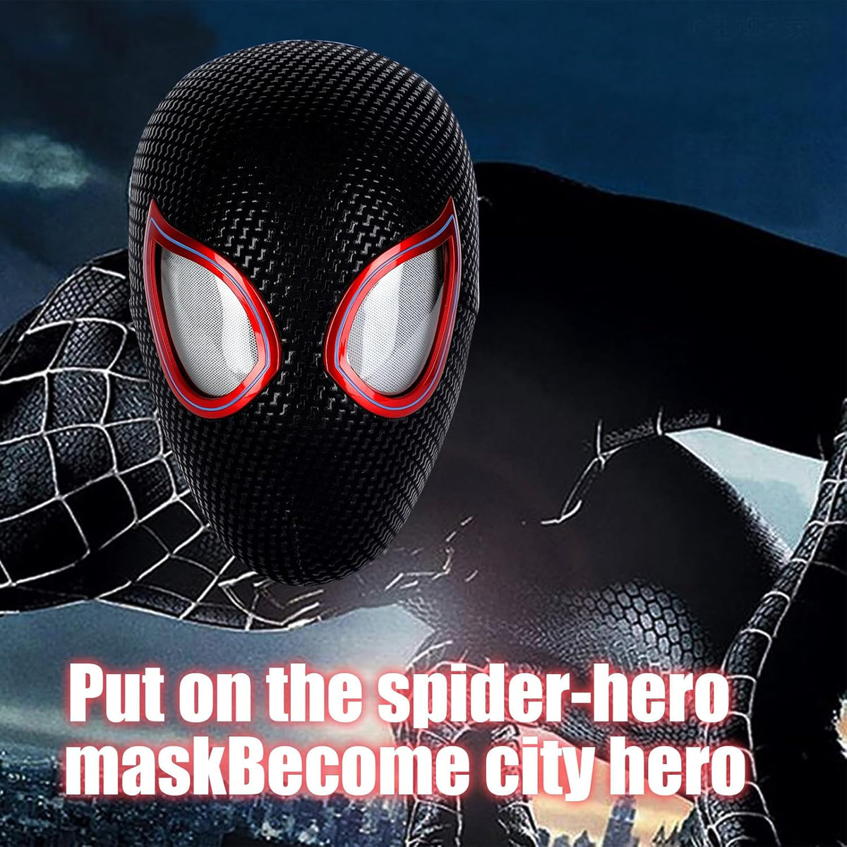 Spider Hero Mask Toy with Moving Eyes Remote Control Y253042