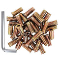 40 Pcs 1/4-20 x 25mm Carbon Steel Threaded Wood Inserts Q48964