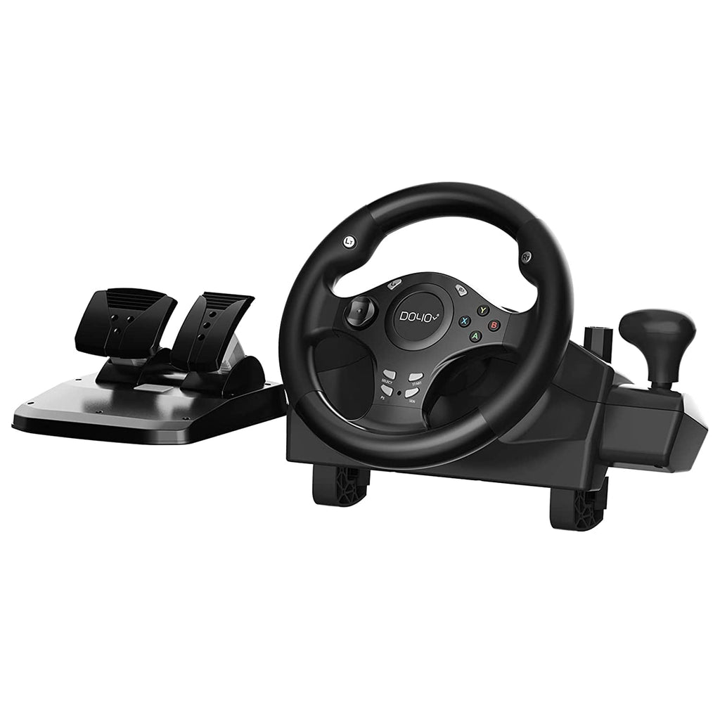 270 Degree Racing Steering Wheel with Pedals J502