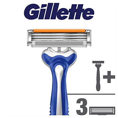 Sensor Excel Razor + 3 Razor Blade Refills, Twin Razor Blades G8240