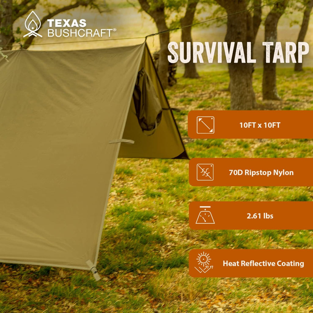 Waterproof 10x10 Ripstop Nylon Camping Tarp M731