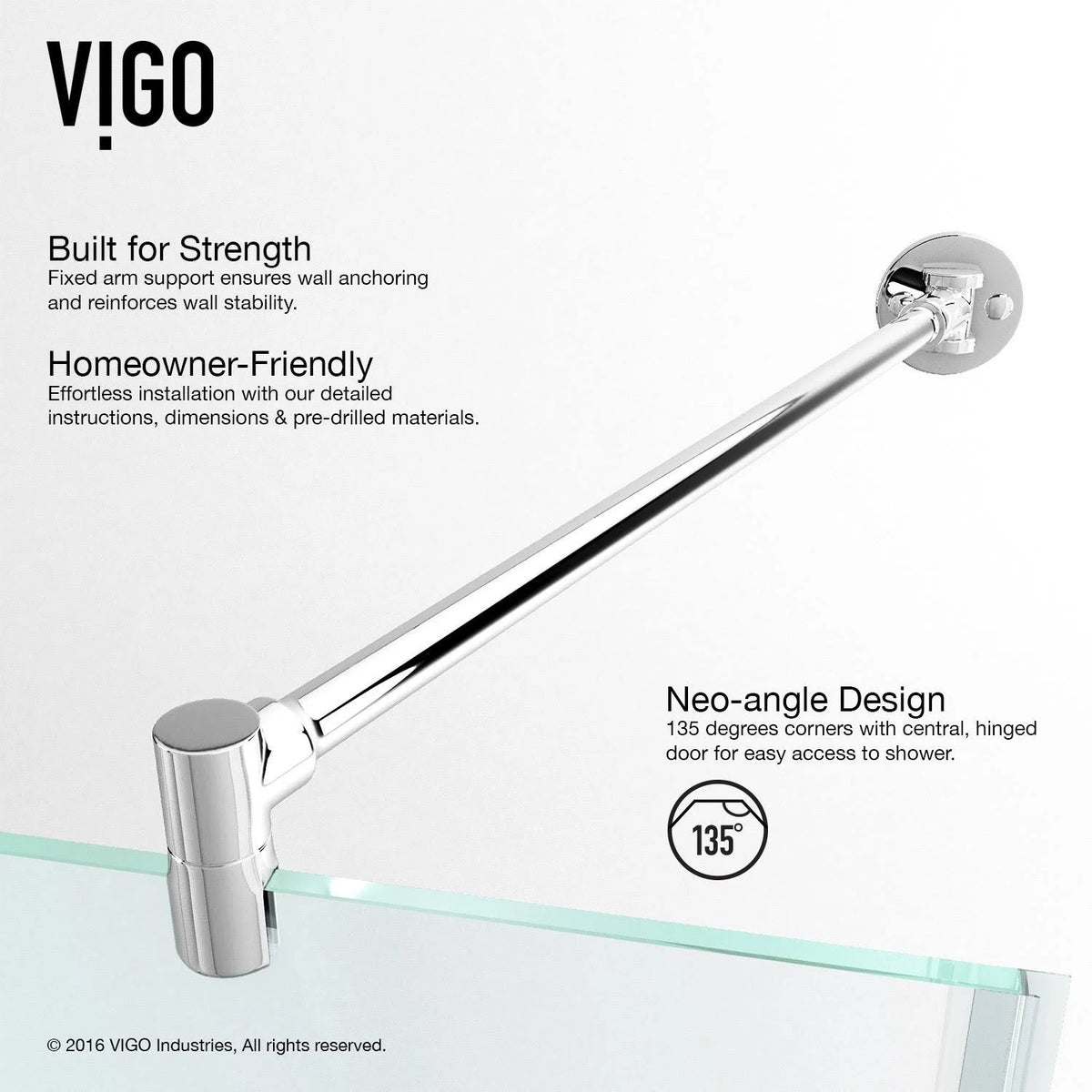 Frameless Neo-Angle Shower Enclosure with Base N2648