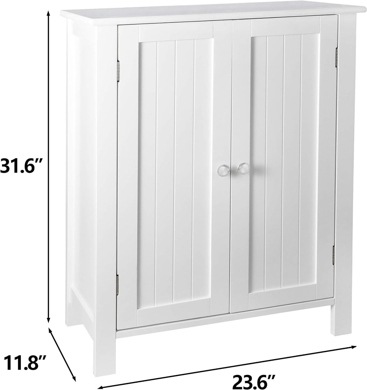 Bathroom Floor Storage Cabinet with Adjustable Shelf and Double Door O8496