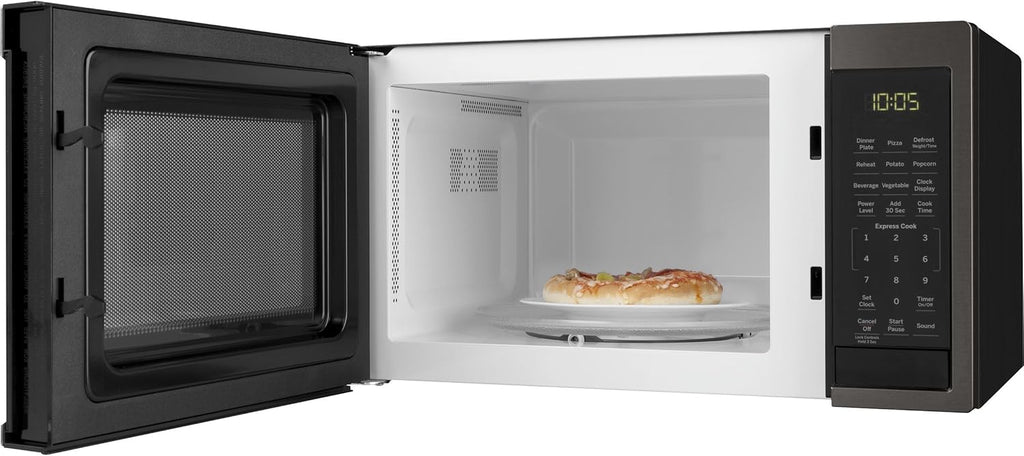 0.9 Cu Ft 900 Watts Black Stainless Steel Microwave Oven C5696