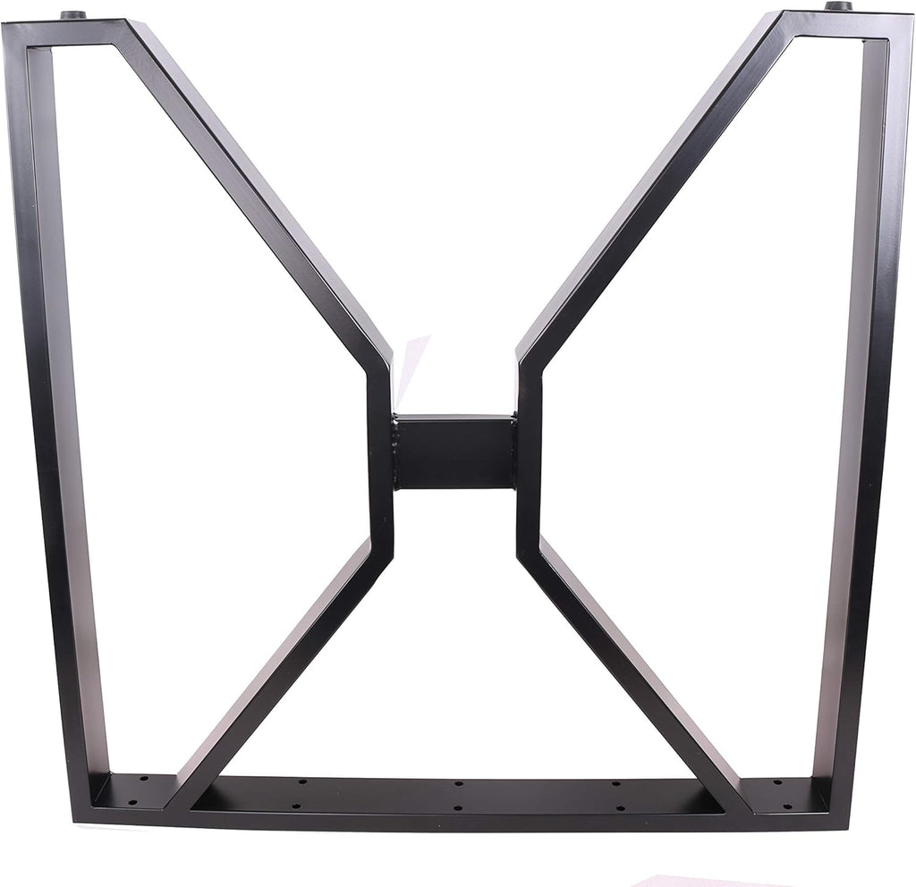 Black X-Shaped Steel Table Legs, Set of 2 U185527