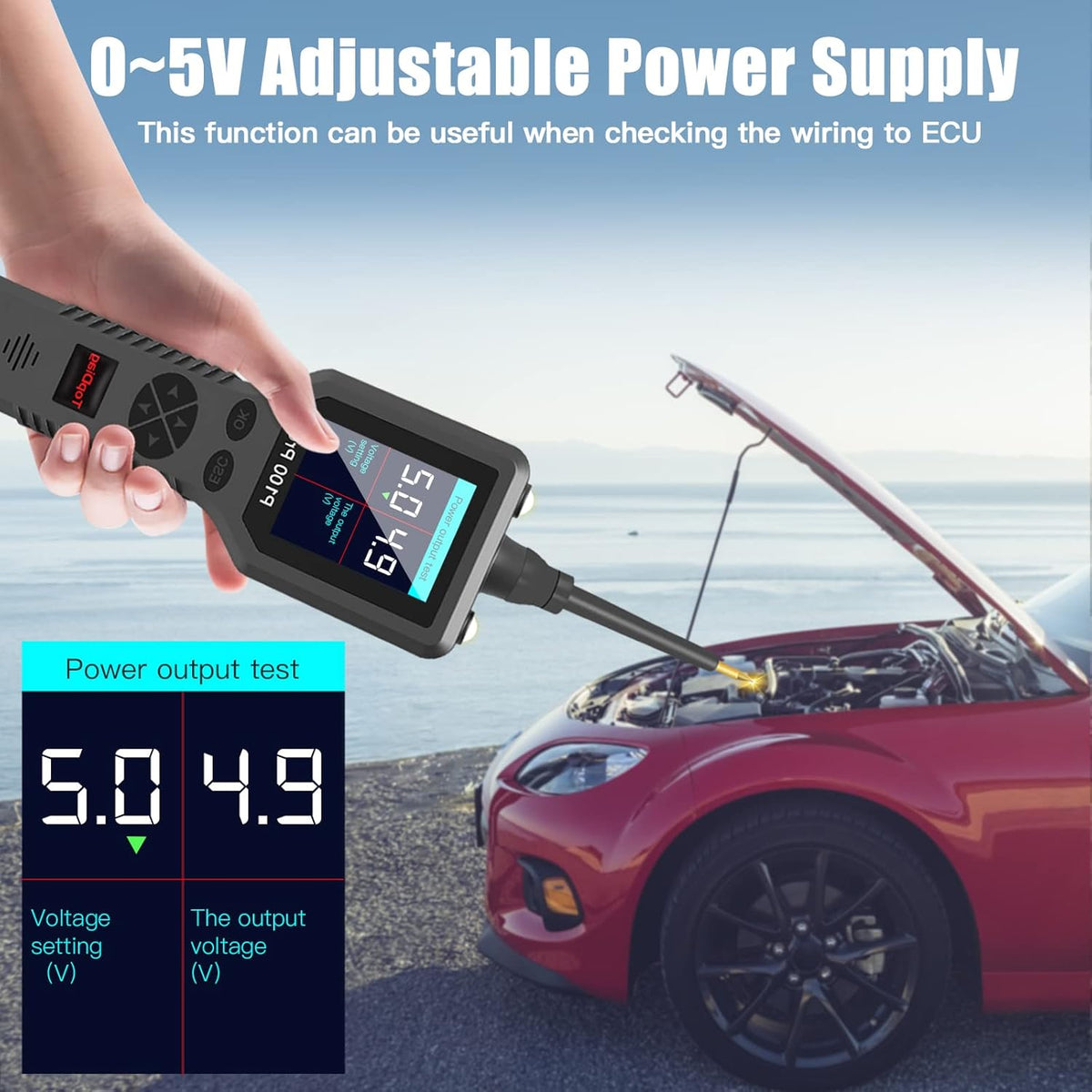 Automotive Circuit Tester with Multimeter and 20FT Cable for 12V 24V J253