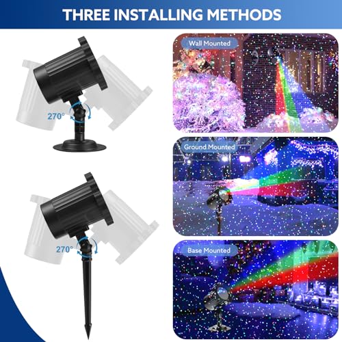 Outdoor RGB Laser Projector Light with RF Control R98936