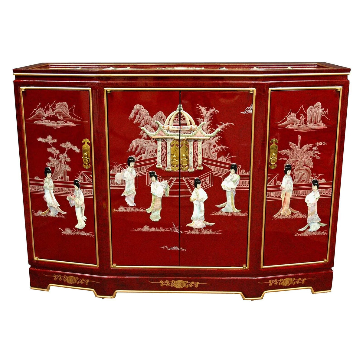 Red Slant Front Cabinet L7029