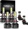 LED Headlight Bulbs, 9005 + 9006 High/Low Beam + 9006 Fog Light Bulbs, Pack of 6 Super White N6971