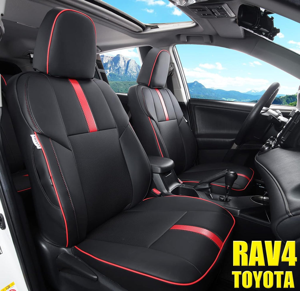 Custom Fit Car Seat Covers Waterproof Faux Leather Full Set J445580