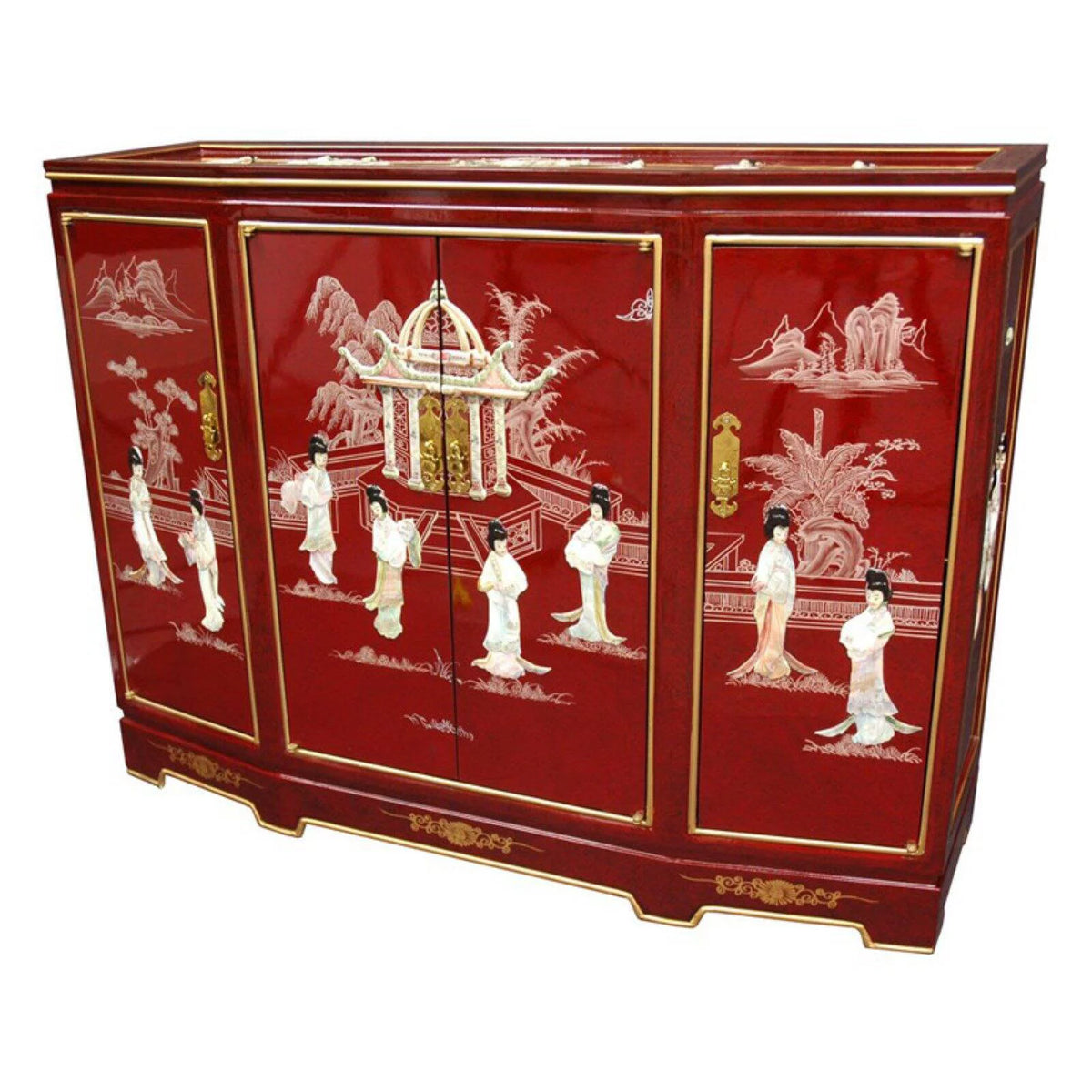 Red Slant Front Cabinet L7029