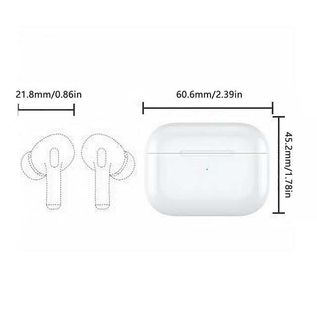 White Wireless Earphones with Charging Case O764
