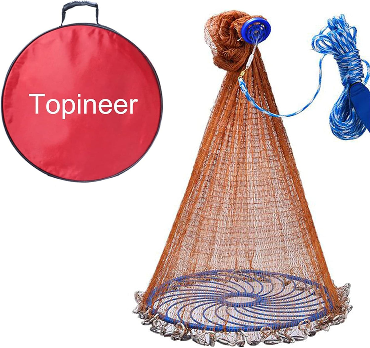 Fishing Net with Lead Sinkers 7ft Radius K7778