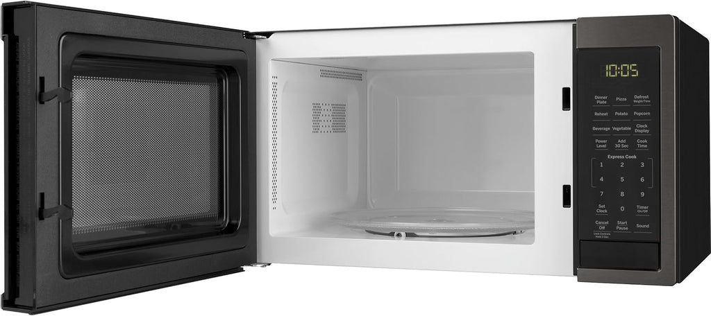 0.9 Cu Ft 900 Watts Black Stainless Steel Microwave Oven C5696