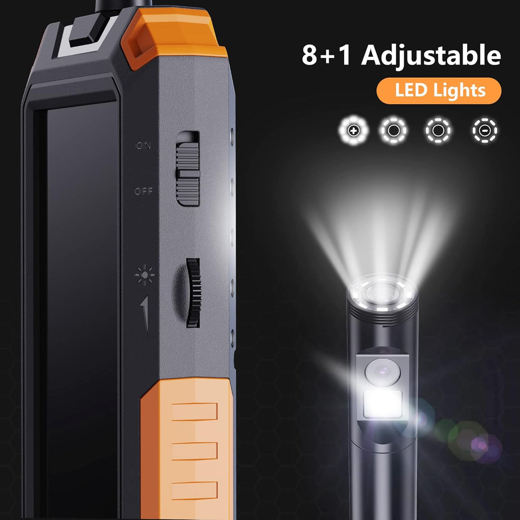 7.9mm 1080P Dual Lens Borescope Endoscope Camera with 4.5 IPS Screen A3284
