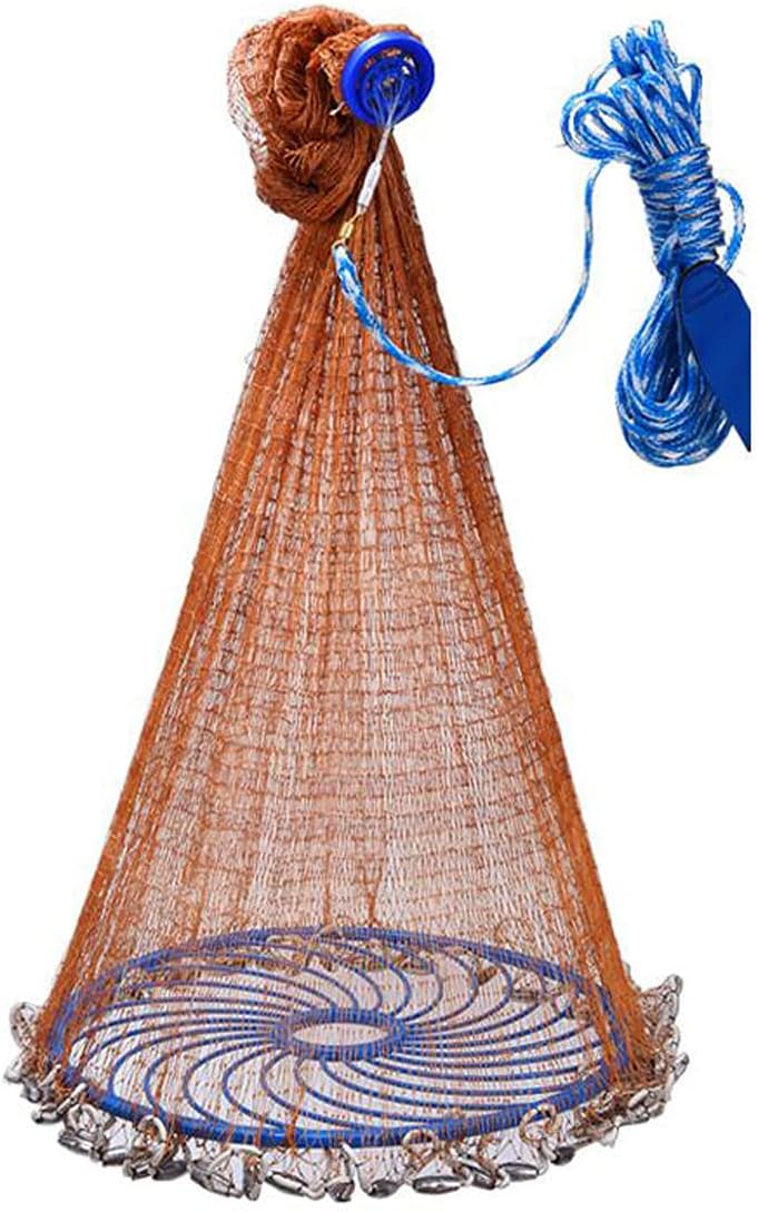 Fishing Net with Lead Sinkers 7ft Radius K7778