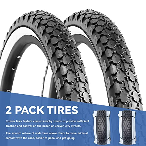 2 Pack 24/26x2.125 Inch Folding Replacement Bike Tire U54463