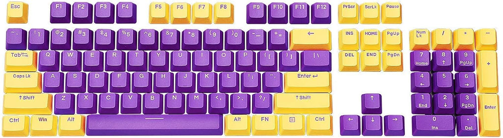 Black White 136 Keycap Set Cherry Profile PBT Keycaps J501629