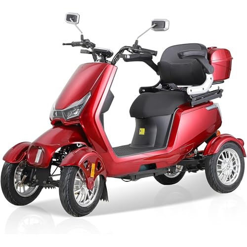 Silver 4 Wheel Mobility Scooter 500lbs Loadweight 31 Mile Long Range Battery H7519