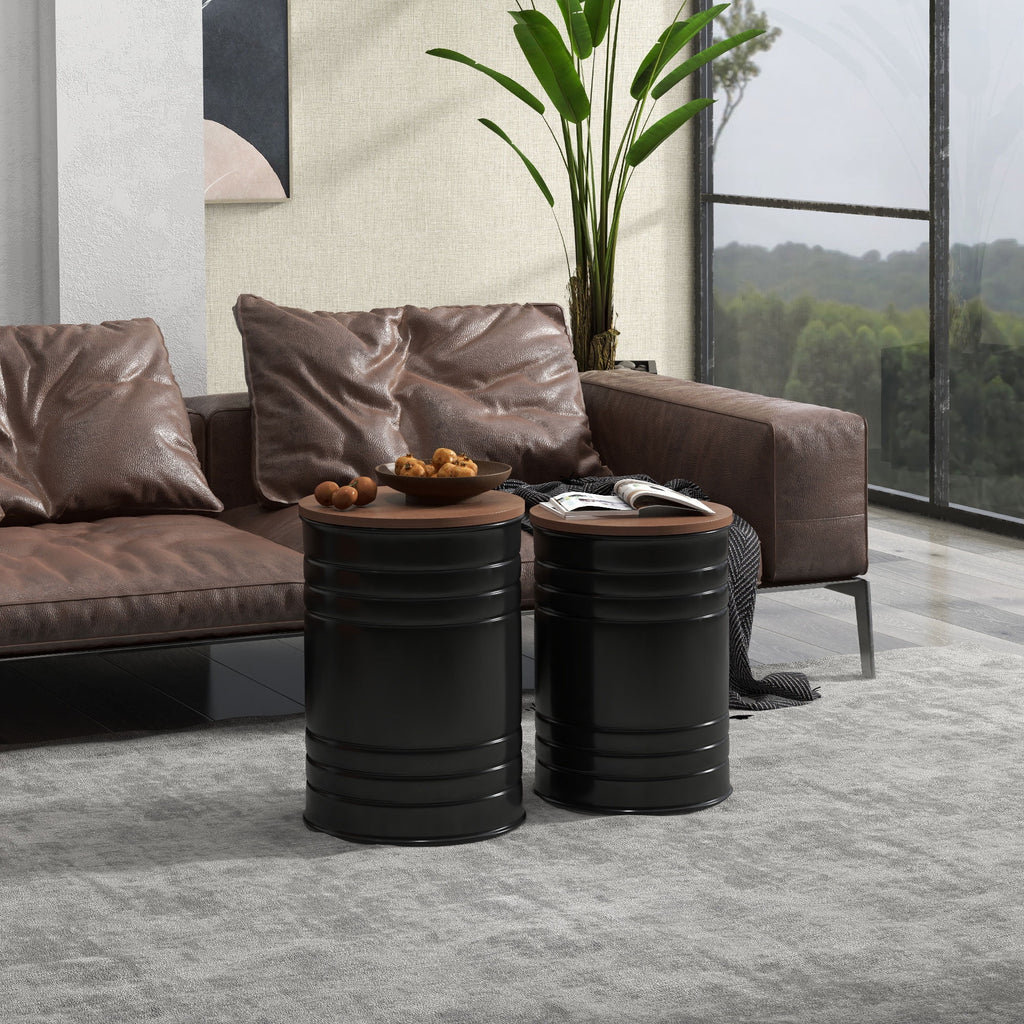 Set of 2 Storage Ottomans with Lids H77027