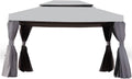 Slate Gray Fabric Replacement Canopy Top Cover for 10x13 Gazebo H893