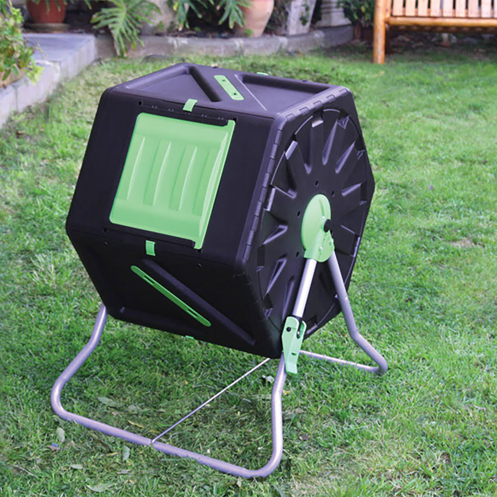 28 Gal Black Garden Composter with Hand Tool Kit E421097