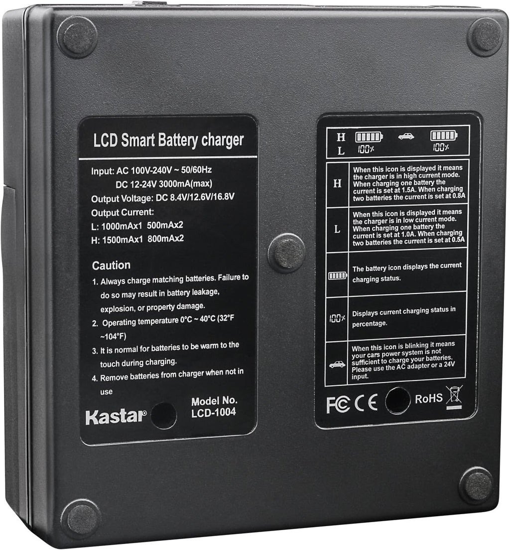 LCD Dual Fast Charger & 2 x Battery E3412