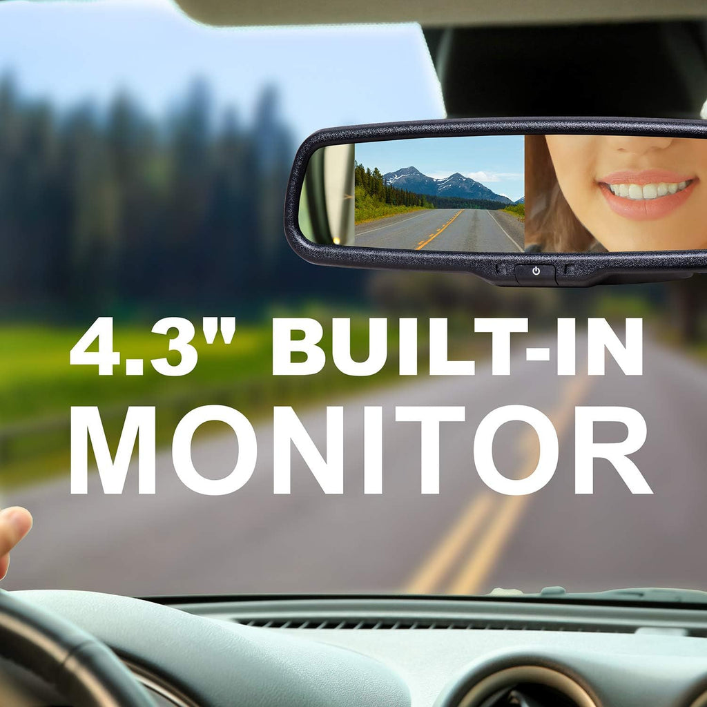 Rearview Car Mirror with 4.3 Inch Monitor and Backup Camera Z24207