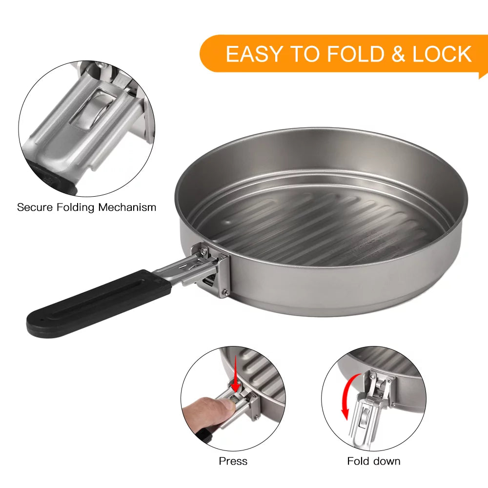 Folding Handle Fry Pan V34748
