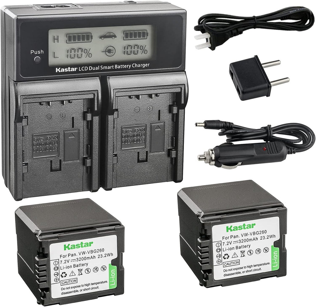 LCD Dual Fast Charger & 2 x Battery E3412