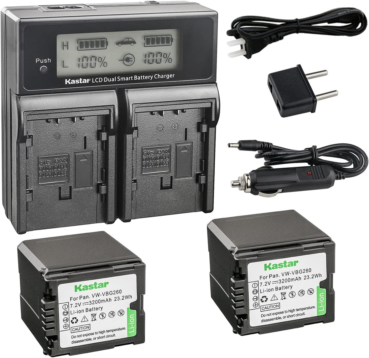 LCD Dual Fast Charger & 2 x Battery E3412