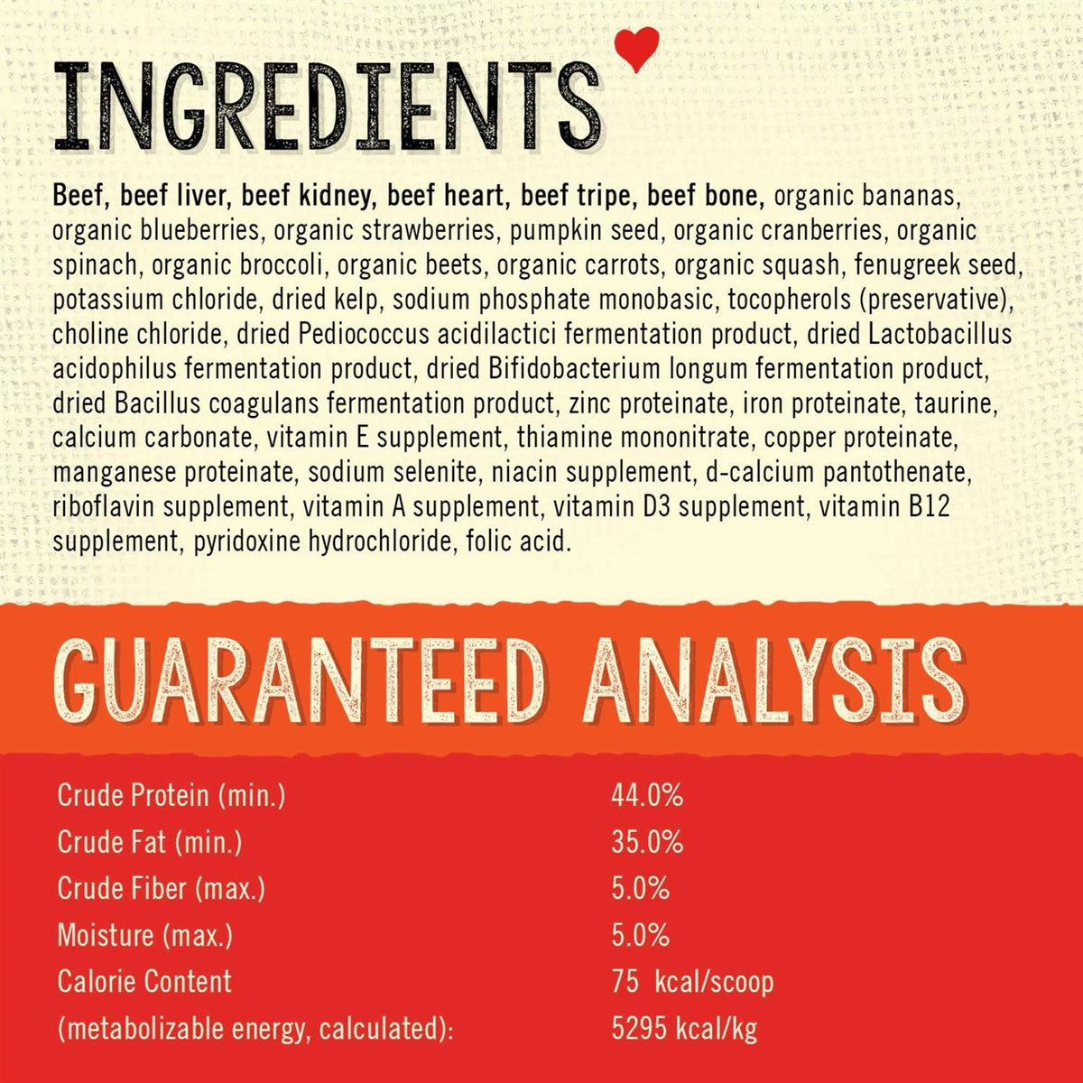 Freeze Dried Grass Fed Beef Dog Food J9835