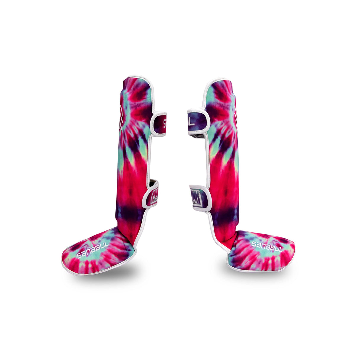 Purple Swirl Hook & Loop Shin Guards Z389