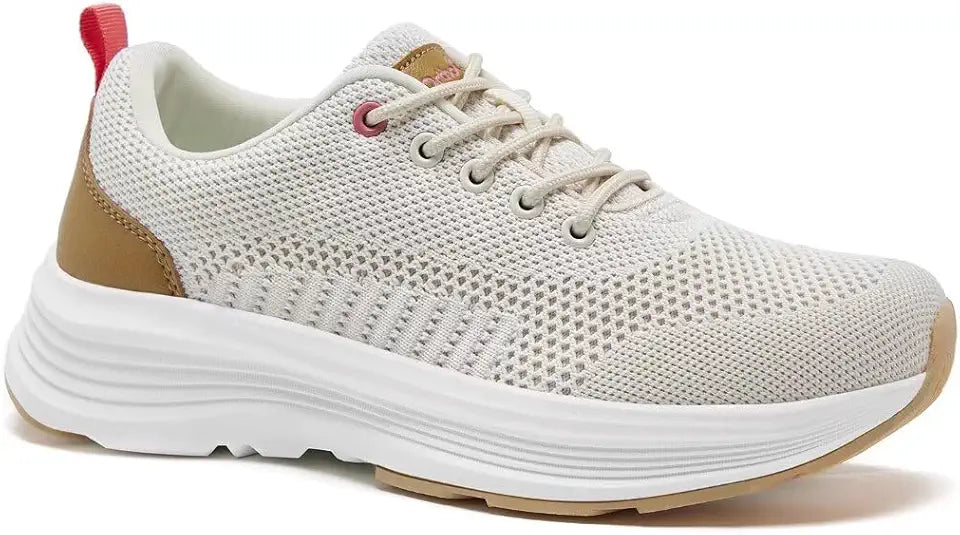 Beige Size 8 Orthopedic Walking Shoes with Arch Support K683