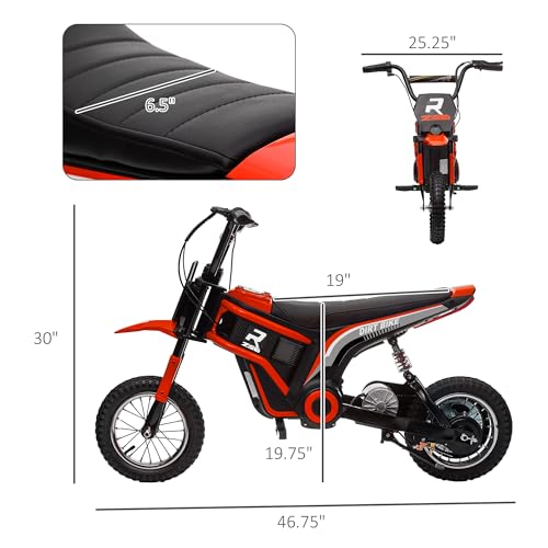 Electric Dirt Bike 24V 350W Off-Road Motorcycle Red J4961