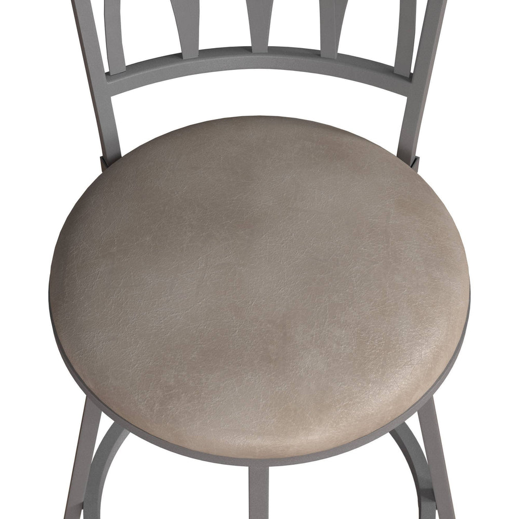 Silver Metal Swivel Adjustable Stool, Set of 2 P2342