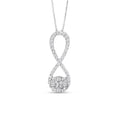 14K White Gold Composite Diamond Infinity Pendant H25604