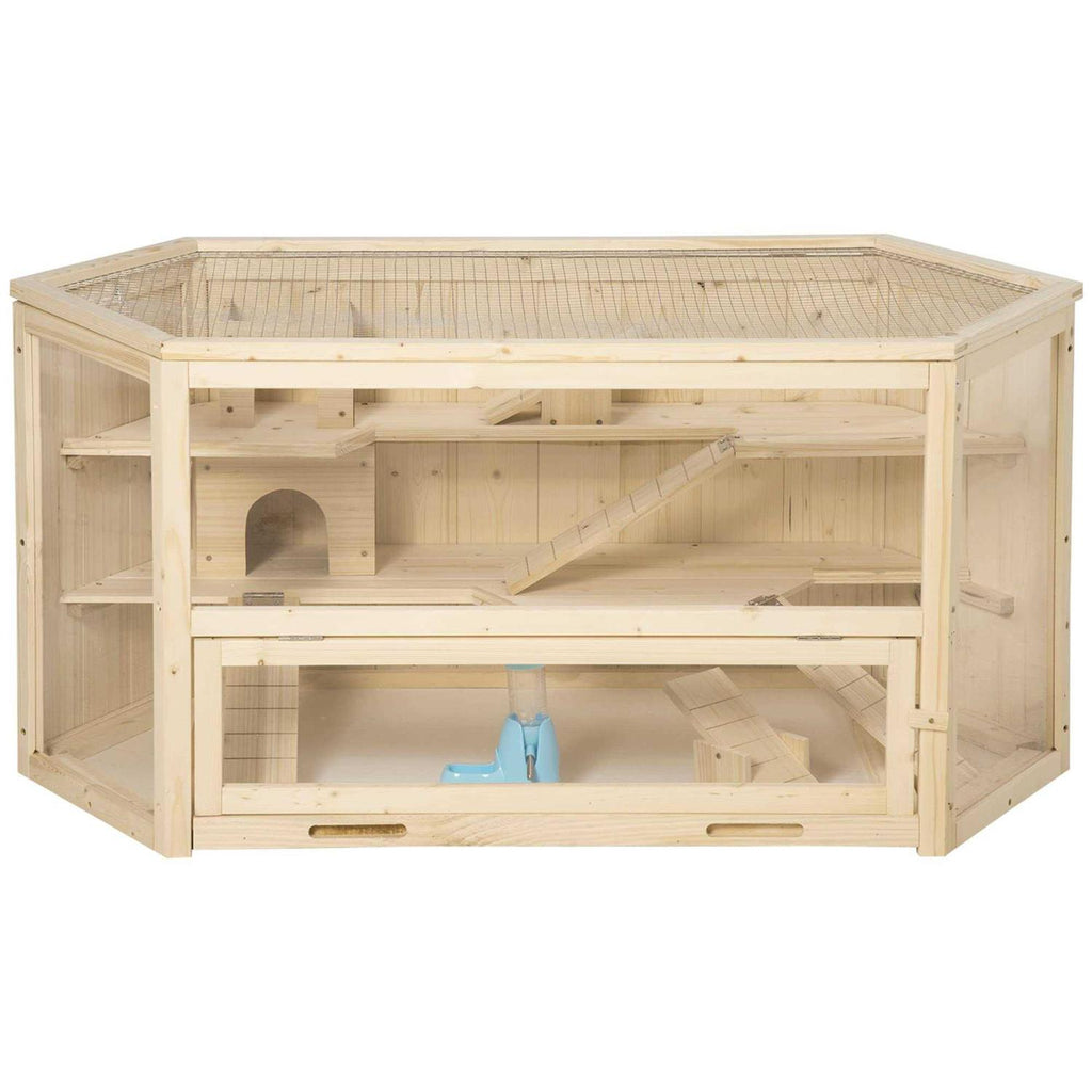 3 Tier Wooden Hamster Cage Small Animal House with Slide A729